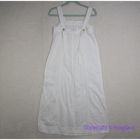 New! Madewell Linen-Cotton Princess-Seamed Midi‎ Dress, size XXS - Picture 8 of 13